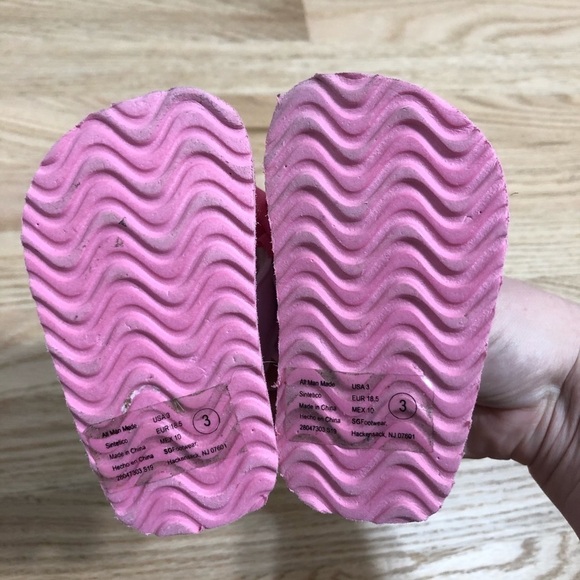 Baby Girls Floral Sandals Flip Flops Pink Blue 3 - Picture 6 of 6